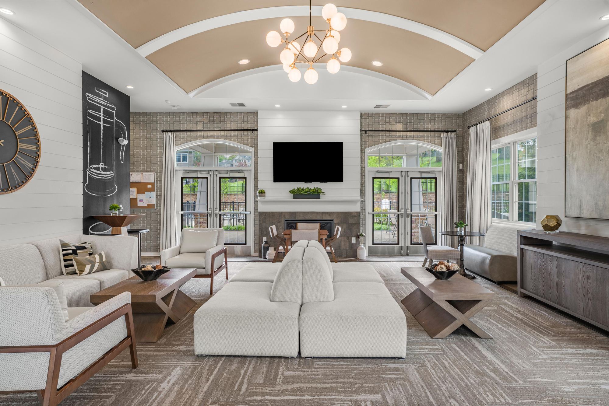 community clubhouse fitness center at The Residences at Columbia Park
