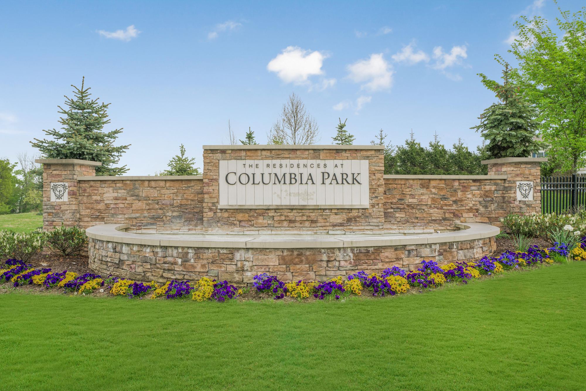 gated entrance to The Residences at Columbia Park community