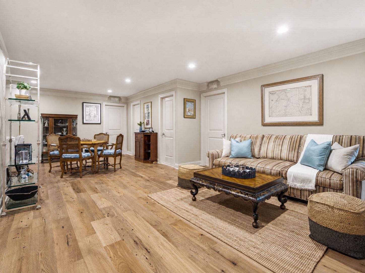 second floor family room with built-in storage at 1 Aldrich Court
