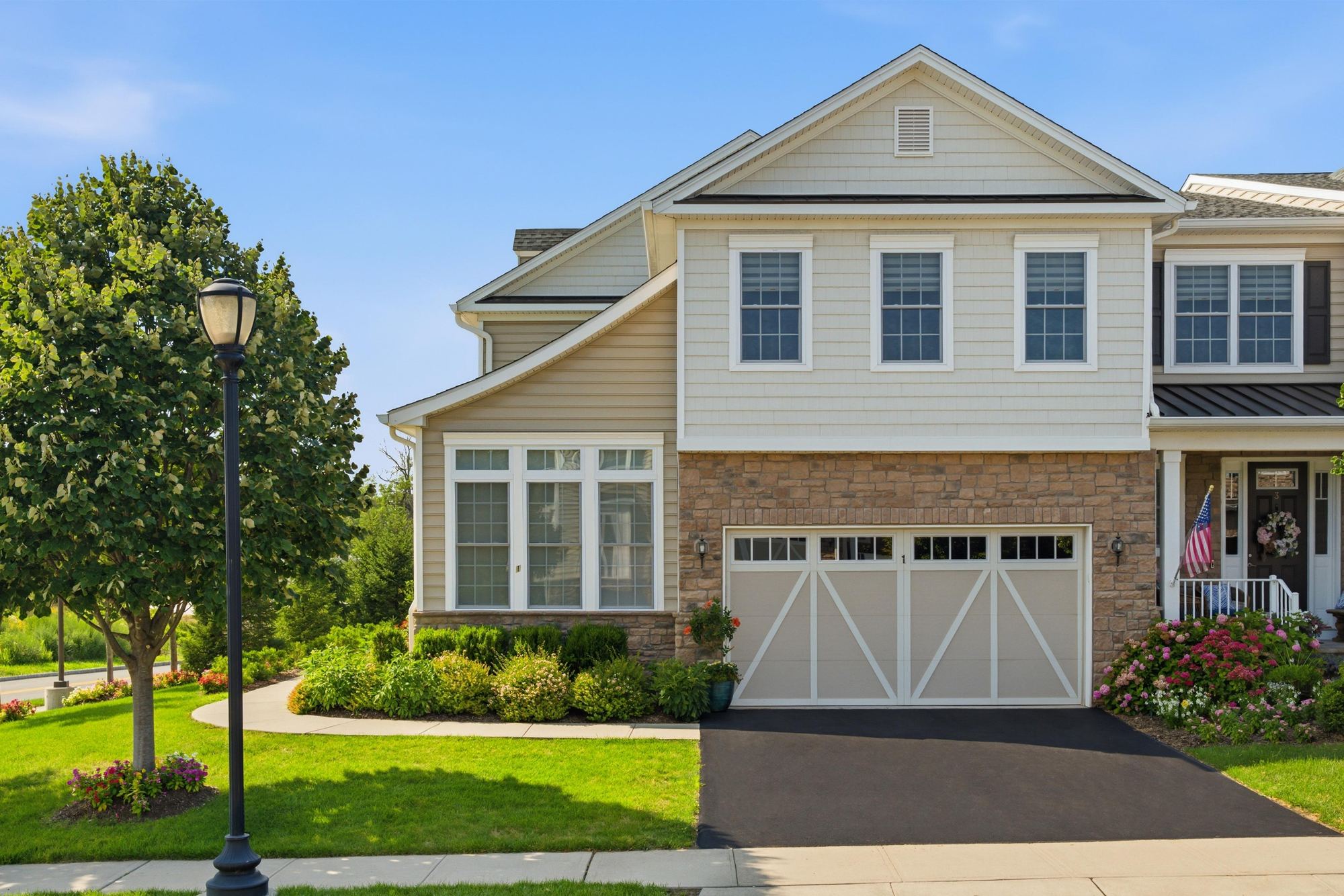front entrance and covered porch at 1 Aldrich Court