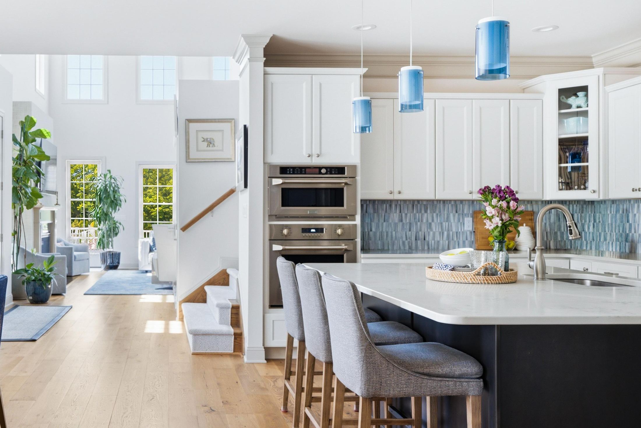 gourmet kitchen with center island at 1 Aldrich Court