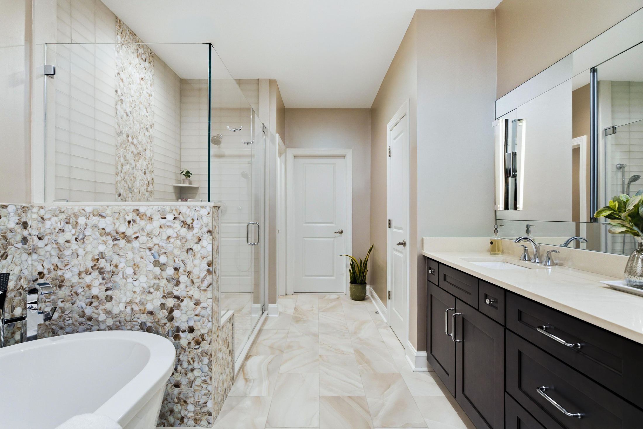 primary bathroom oversized shower at 1 Aldrich Court