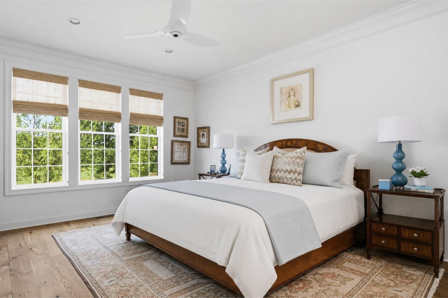 first-floor primary bedroom suite at 1 Aldrich Court
